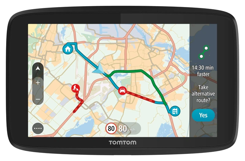 TomTom GO Essential navigation device - 5 inch, traffic jam prevention thanks to TomTom traffic, map updates Europe, updates via Wi-Fi (Renewed)