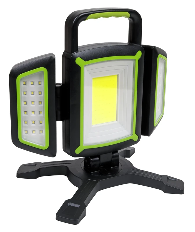 Sealey, 18W COB & 9W SMD LED Rechargeable Flexible Floodlight – LED18WFL, Black and Green