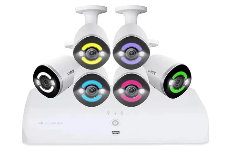 Lorex Fusion 4K 16-Channel 2TB Wired NVR CCTV System with 6 4K Wired Indoor/Outdoor Smart Security Lighting Cameras TN84628A6-EP - Image 1
