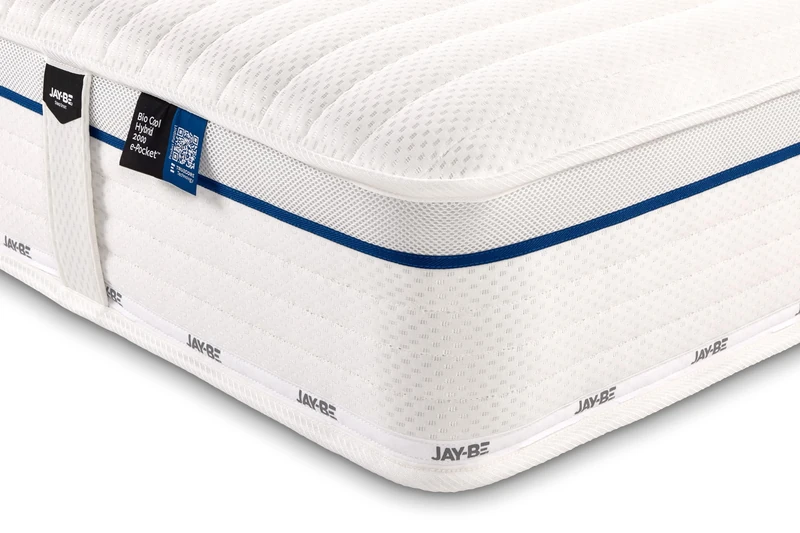 JAY-BE Bio Cool Hybrid 2000 Small Double Mattress, 4ft, 23cm Thick, Pocket Sprung, Medium Mattress, Natural Cooling Sensation (190 x 120 x 23cm)