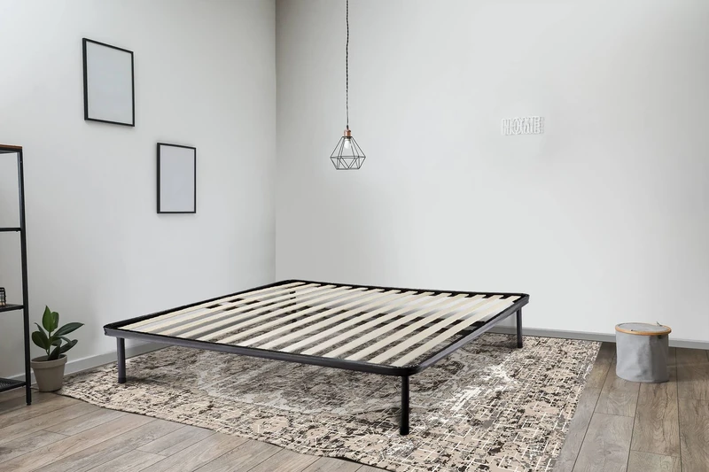 Talamo Italia - Double bed base Olga, Orthopedic 14 slatted base, 100% Made in Italy, 160x190h30 cm