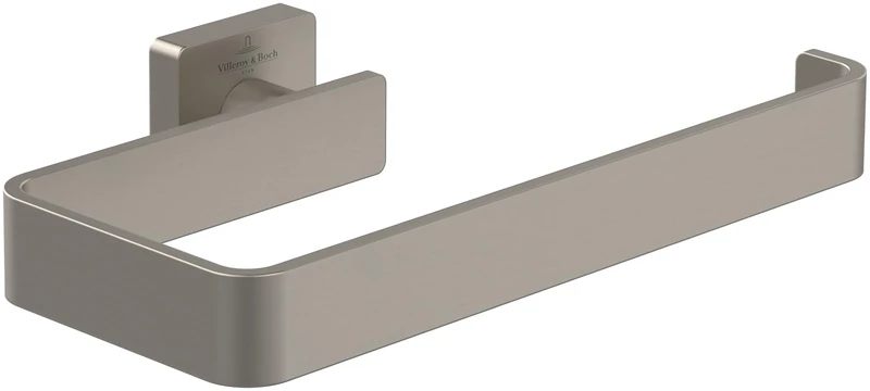 Villeroy & Boch Elements - Striking, bathroom for wall installation, towel rail made from brass, square bathroom, length 209 mm, Brushed Nickel