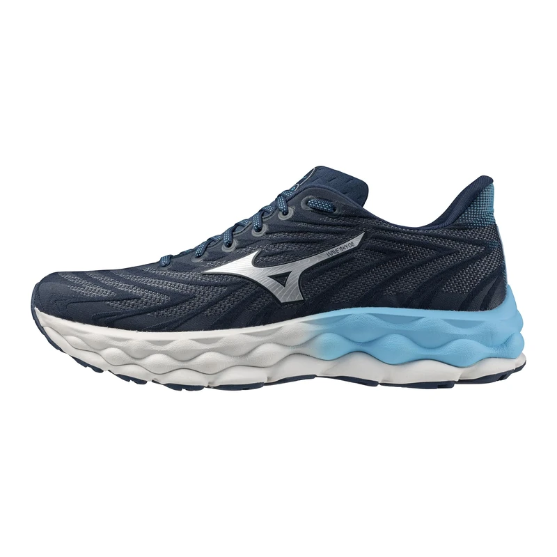 Mizuno Wave Sky 8 Mens Running Shoe, Blue Wing Teal-Silver, 14 UK
