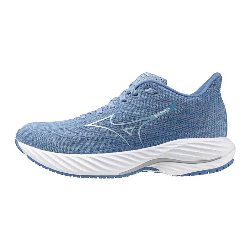Mizuno Women's Wave Rider 28 Running Shoe, Glacier Lake-White, 4.5 UK