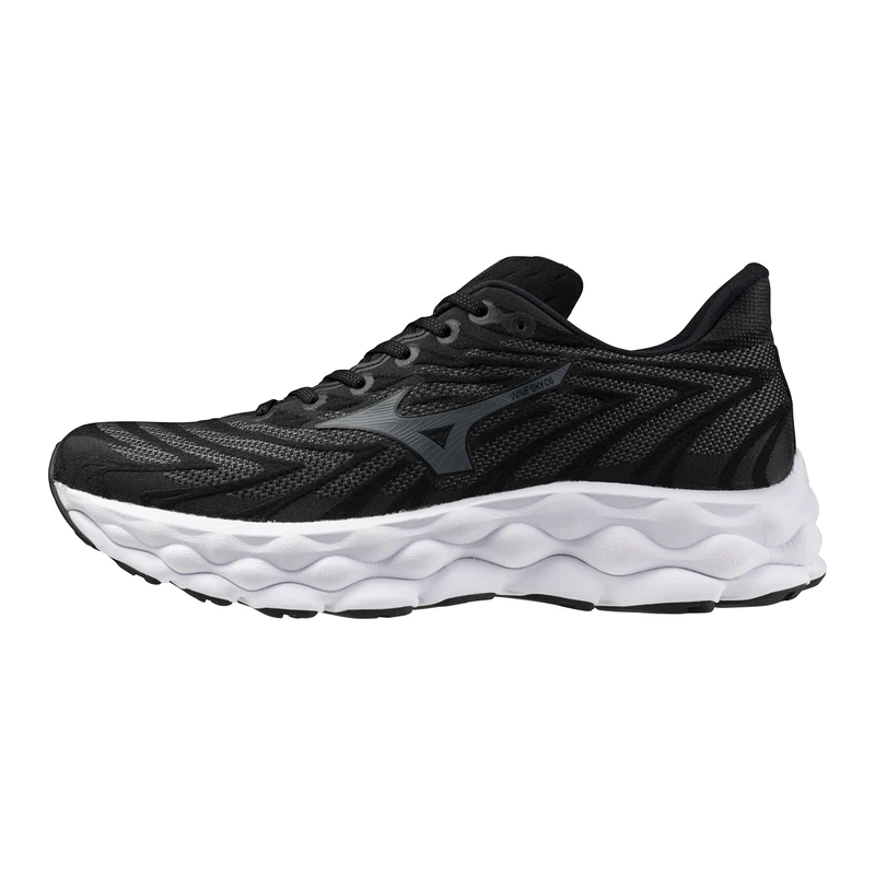 Mizuno Men's Wave Sky 8 Running Shoe, Black-Metallic Grey, 13
