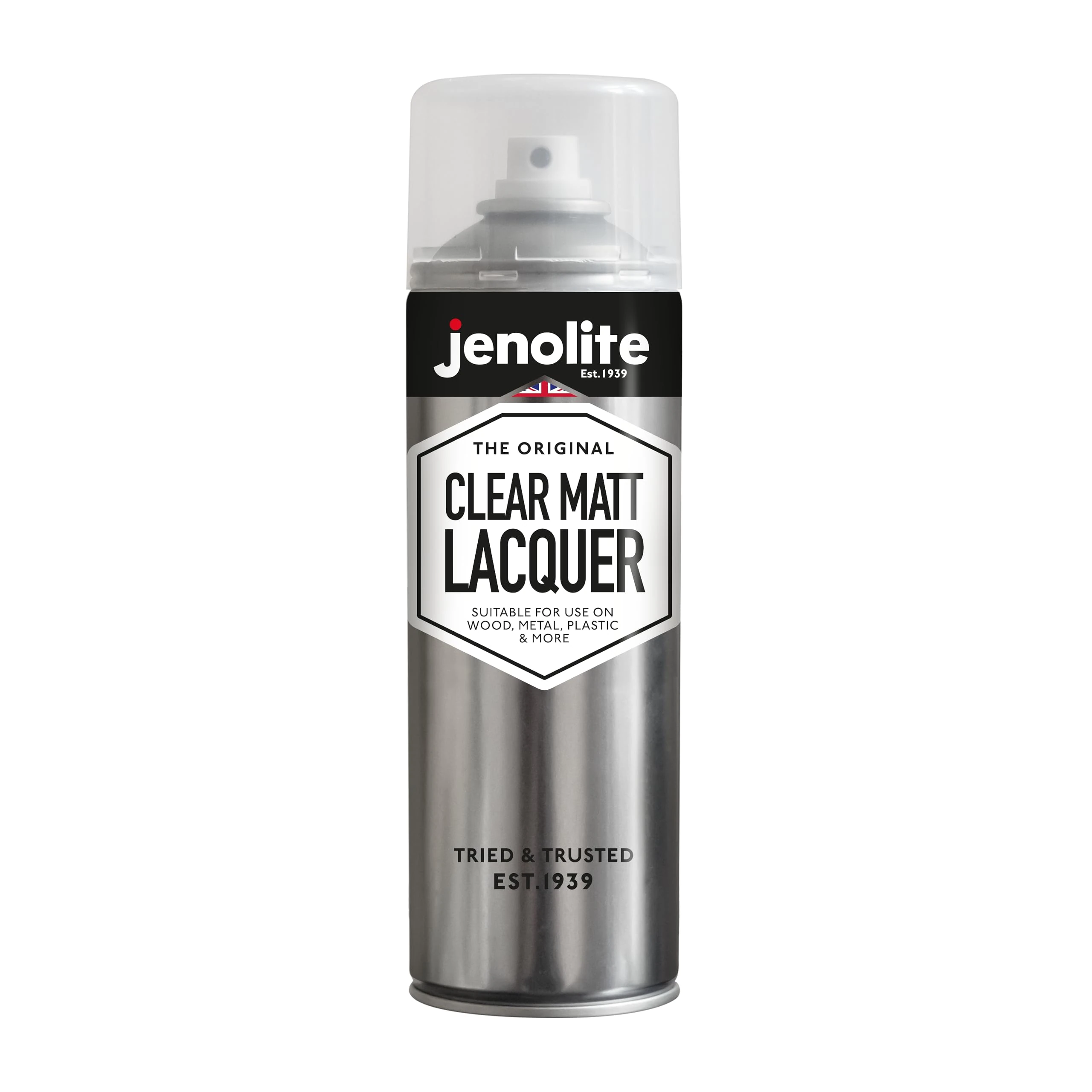 JENOLITE Clear Lacquer Spray | MATT | Crystal Clear Finish | 500ml | Enhances & Protects Surface and Paintwork from Corrosion & UV Damage, Non-Yellowing Varnish
