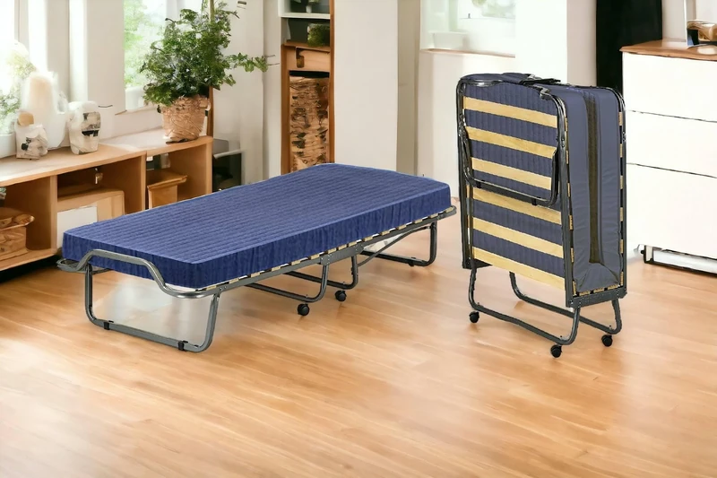 Talamo Italia - Folding bed Venera, Folding bed with 15 slatted base, Mattress included, Space-saving bed, 100% Made in Italy, 80x190h39 cm, Protective case on request