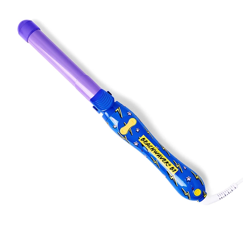 Beachwaver Electric Sky B1 Rotating Curling Iron | 1 inch (2.54 cm) Barrel for All Hair Types | Automatic Curling Iron | Easy-to-use Curling Wand | Long-Lasting, Salon-Quality Curls and Waves