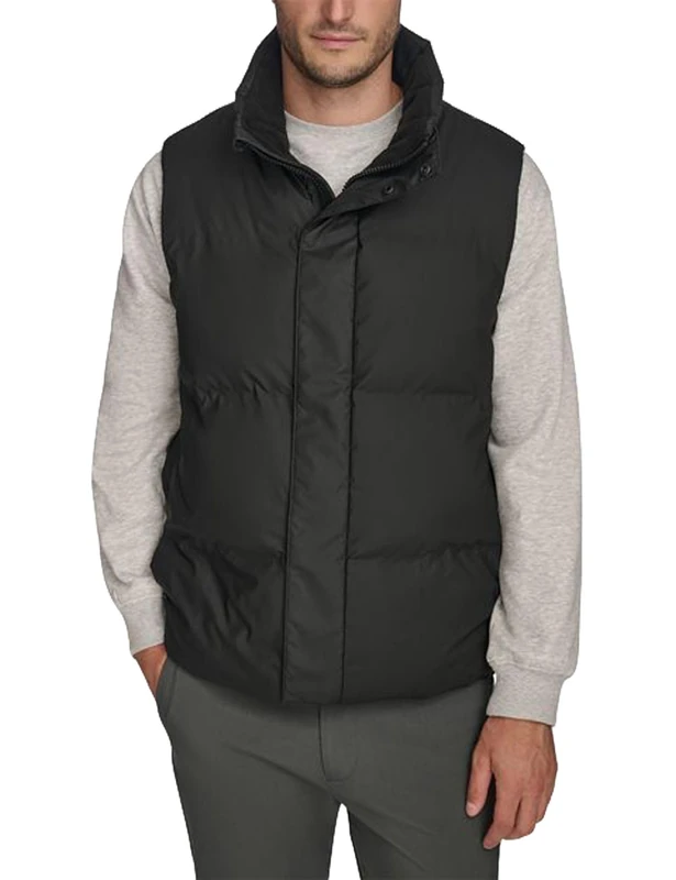 Dockers Men's Puffer Vest, black, S