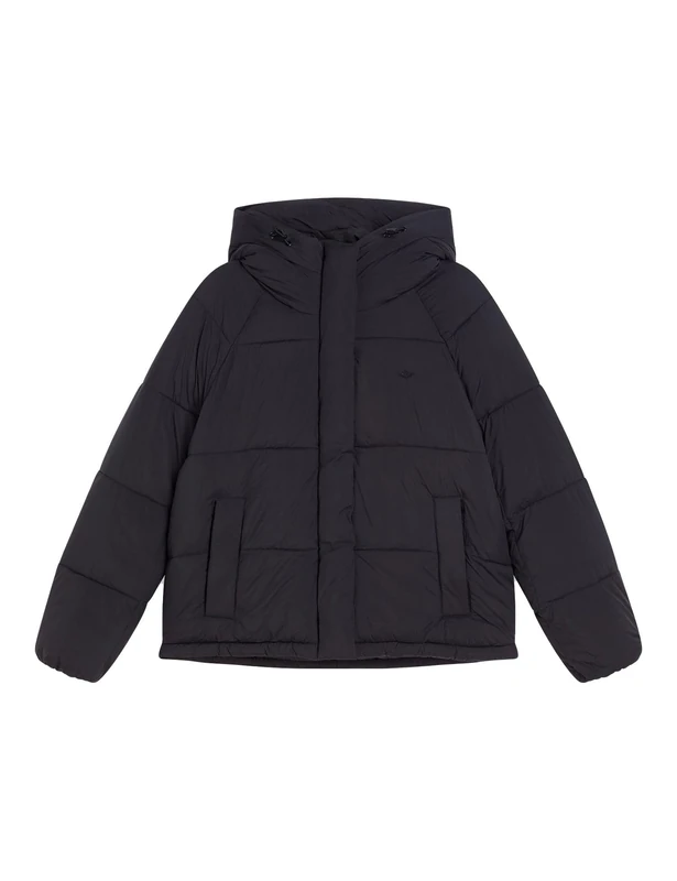 Dockers Women's HD Matte Soft Nylon Bubble Puffer Jacket, black, M