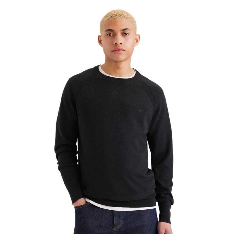 Dockers Men's Crewneck Sweater Tops, Black, L