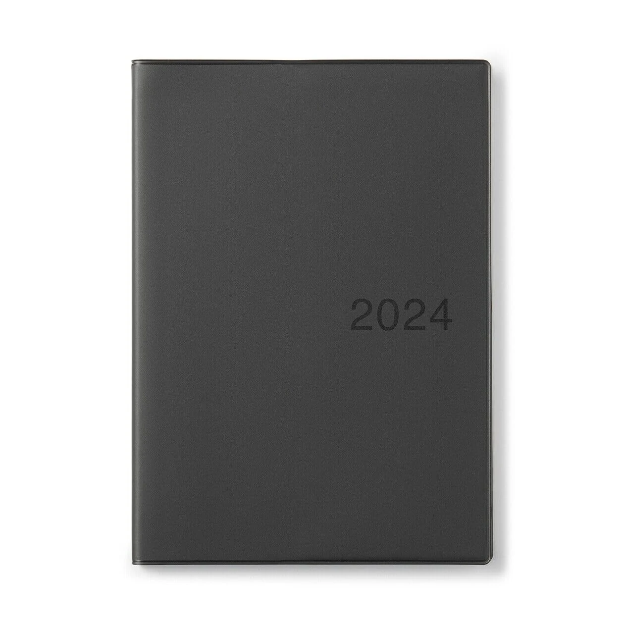 MUJI Monthly/Weekly Schedule Book 2024 A5 Size Dark Gray Beginning December 2023 Polyvinyl Chloride Cover Planner Scheduler