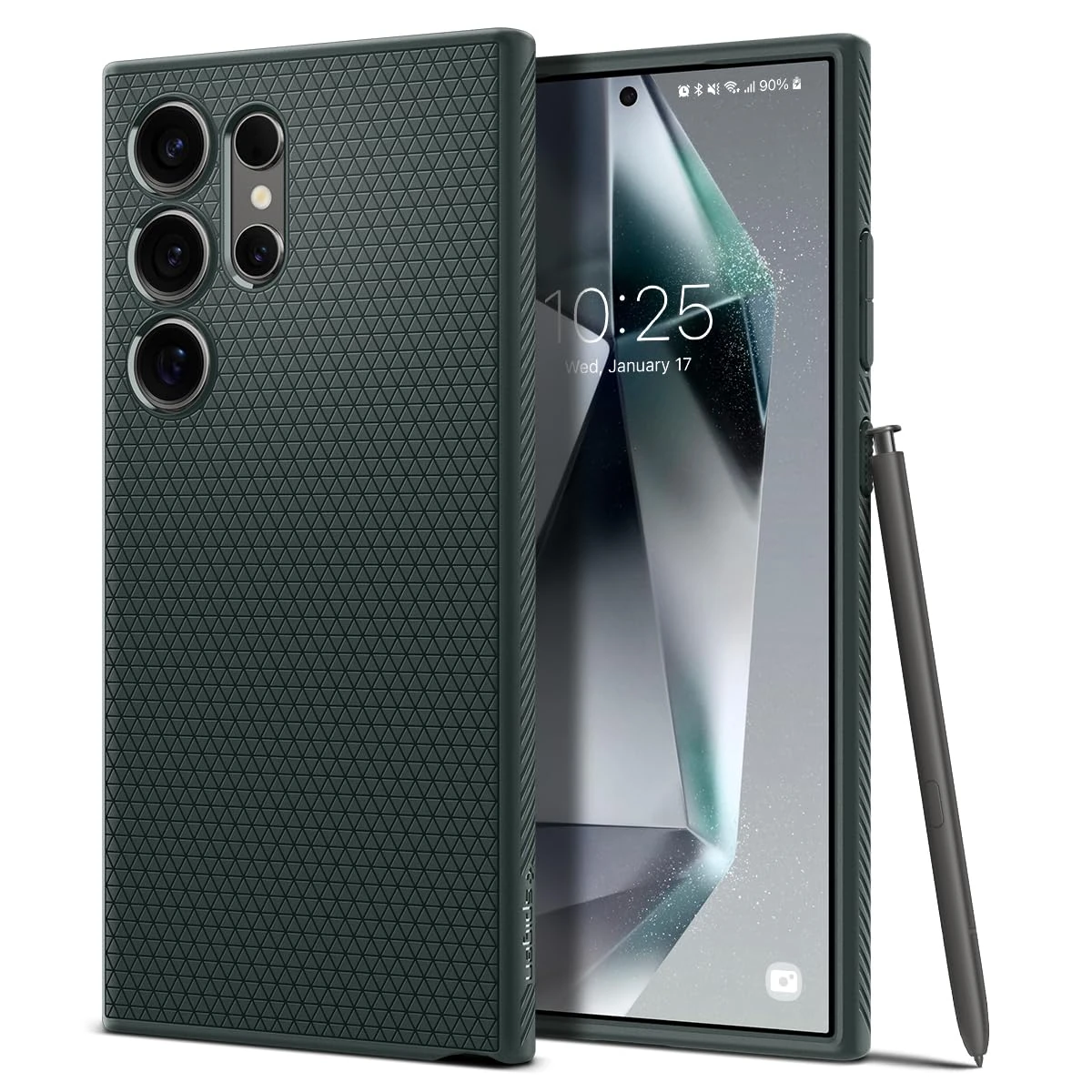 Spigen Liquid Air Case Compatible with Samsung Galaxy S24 Ultra - Abyss Green