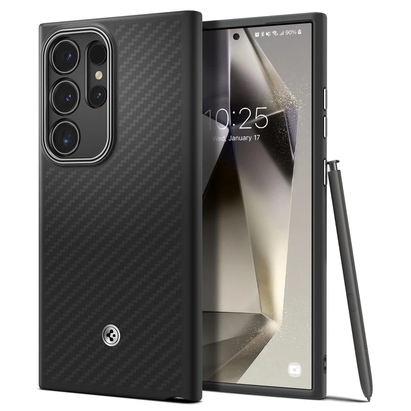 Spigen Enzo Aramid Case for Samsung Galaxy S24 Ultra - Matte Black