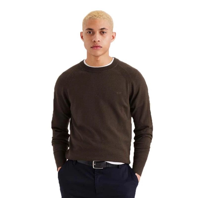 Dockers Men's Crewneck Sweater, Coffee Bean, S