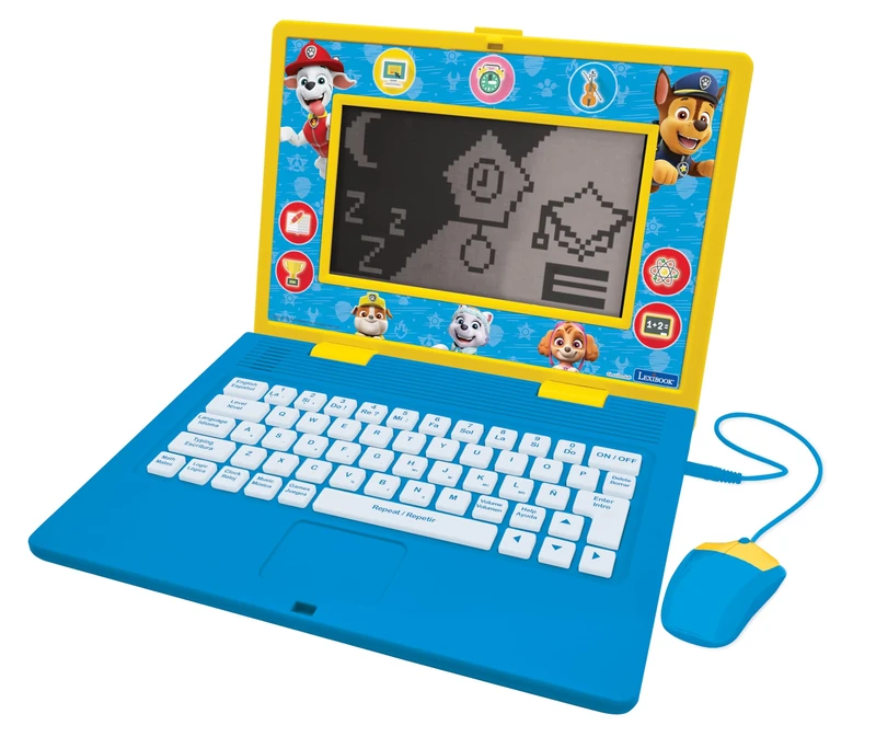 LEXIBOOK - Paw Patrol - Bilingual and Educational Laptop English/Spanish - Toy for Children, 170 Activities to Learn, Play Games and Music, Large Screen - JC599PAi2