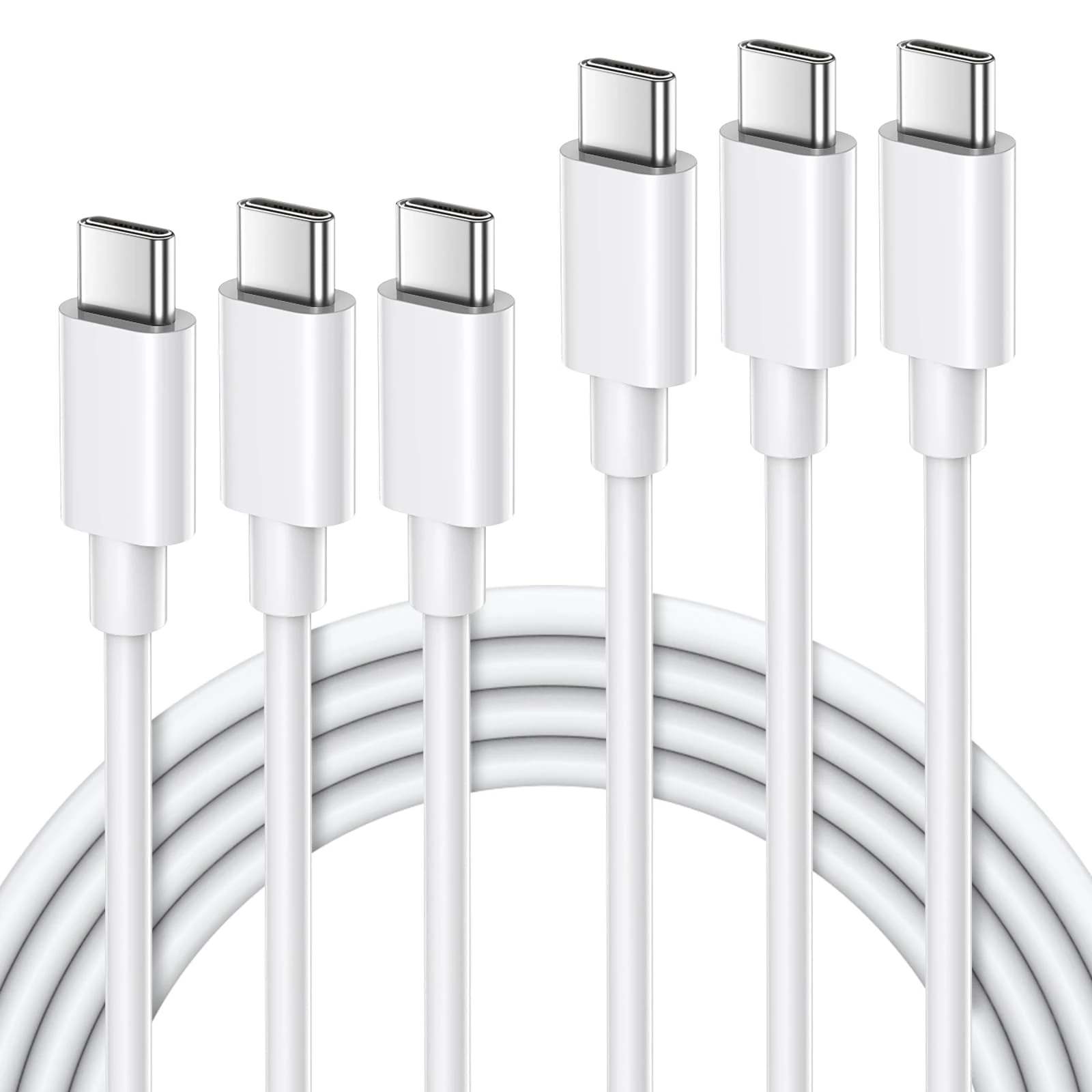 Quntis 3Pack USB C to USB C Charger Cable 60W, Type C to Type C Cable Fast Charging for iPad pro, MacBook Air, Samsung Galaxy, Switch, Google Pixel, iPhone 15 1M White