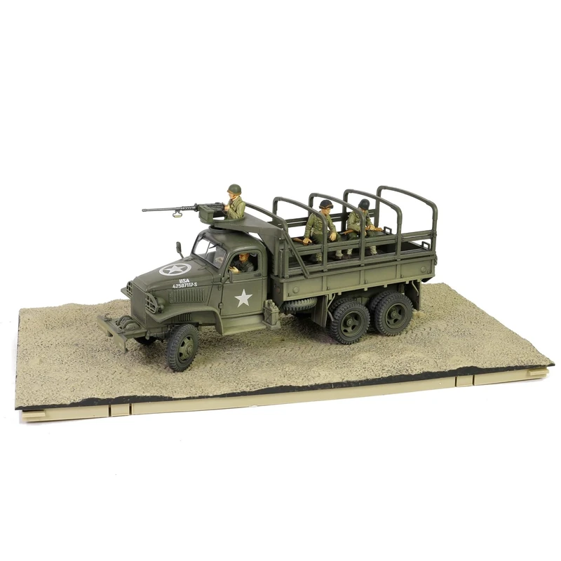 Forces of Valor 1:32 US GMC CCKW 353B Infantry Div. Truck, Die-Cast Model, Military Model Building, Moving Parts, Diorama Surface, Figures, Vehicle Profile