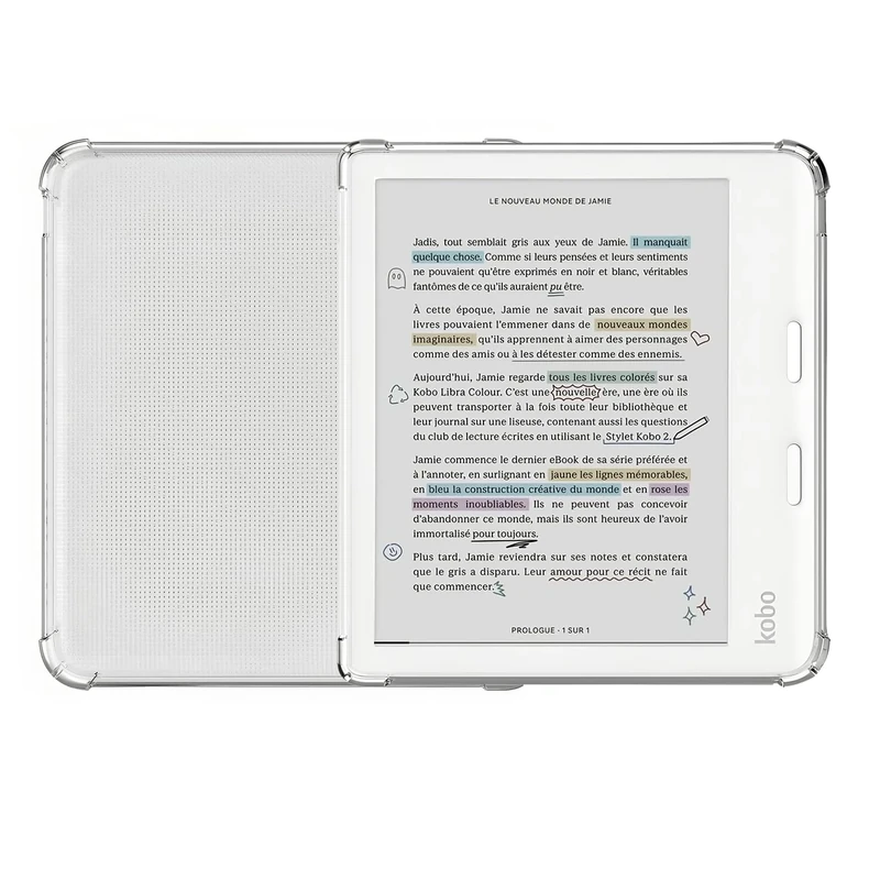 Stianiiie Reinforced Corners Libra Case/Libra Colour Case Leightweight 7 inch Clear Cover for Kobo Libra 2 / Libra Colour
