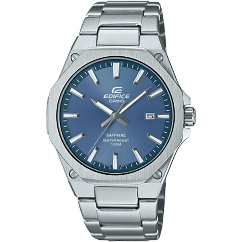 Casio Edifice Slim Analogue Watch - 39mm Blue Dial, Sapphire Crystal