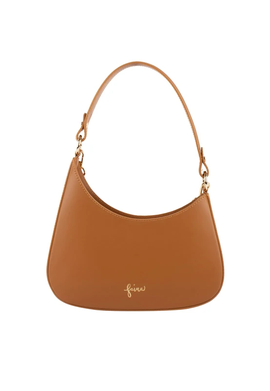 COBIE Women's Leather Shoulder Bag, Camel, One Size