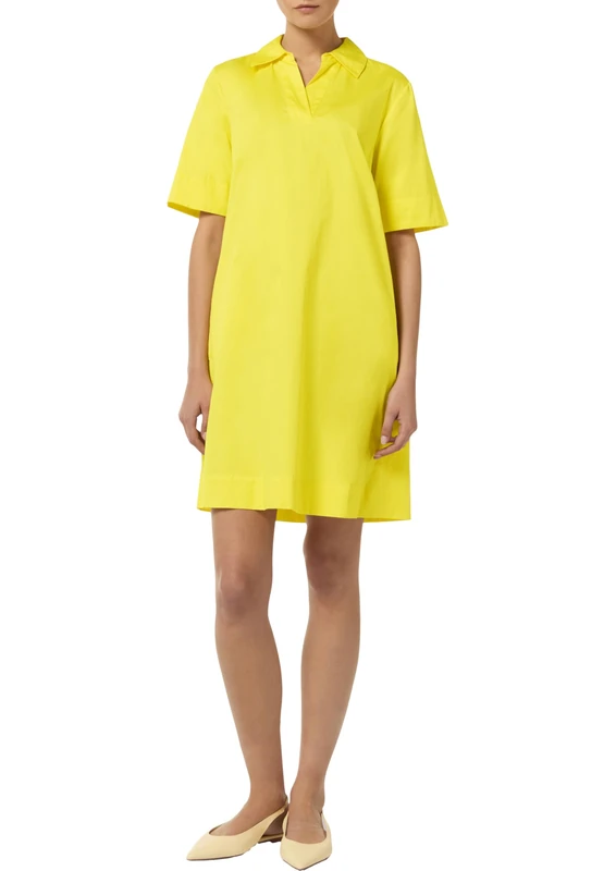 comma Women's 2151143 Dress, Yellow-1203, 18