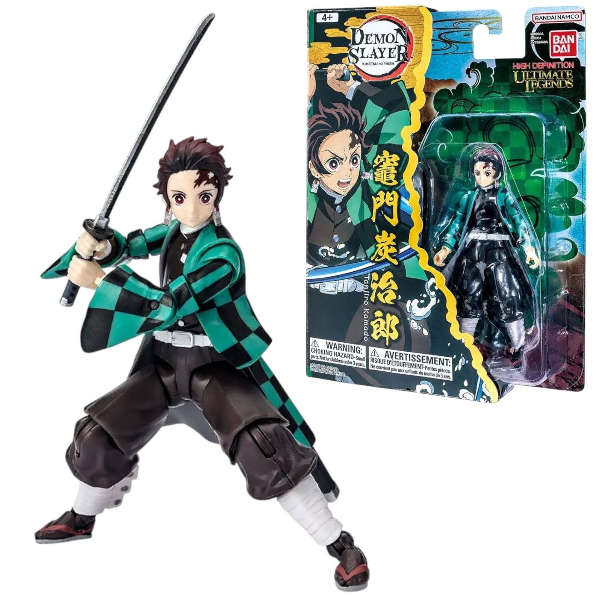 BANDAI Ultimate Legends Tanjiro Kamado Action Figure | 12.5cm Tanjiro Anime Figure With 27 Points Of Articulation And Accessories | Gift Collectable Demon Slayer Anime And Manga Merch Figures