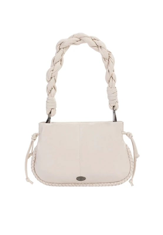 incus Women's Leather Shoulder Bag, Wool White, One Size