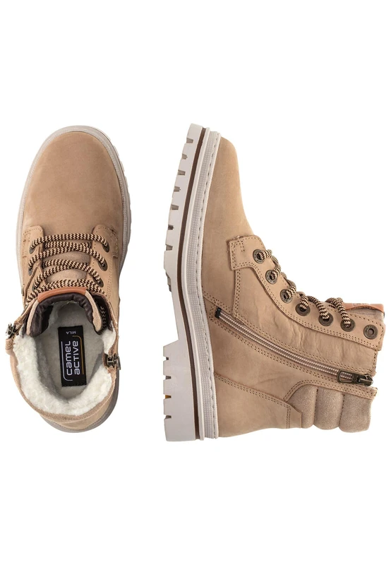 camel active Women's Caml303-302450 Fashion Boot, Beige, 4.5 UK