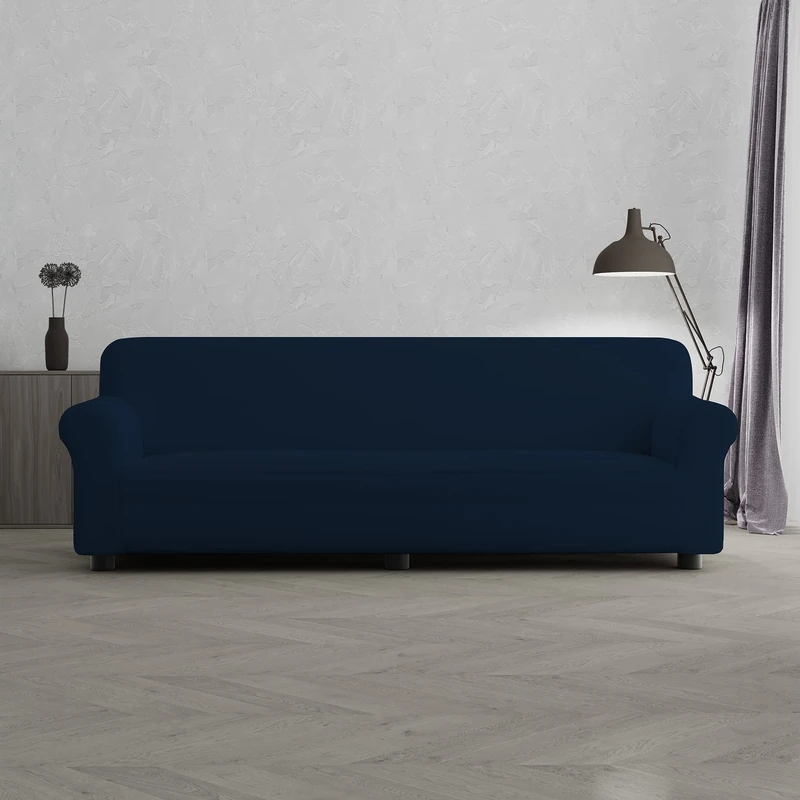 Italian Bed Linen Two-Way Sofa Cover Dark Blue 4 Seater