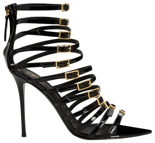 Giuseppe Zanotti, Intriigo Punk Sandals Fabric, 8, Black