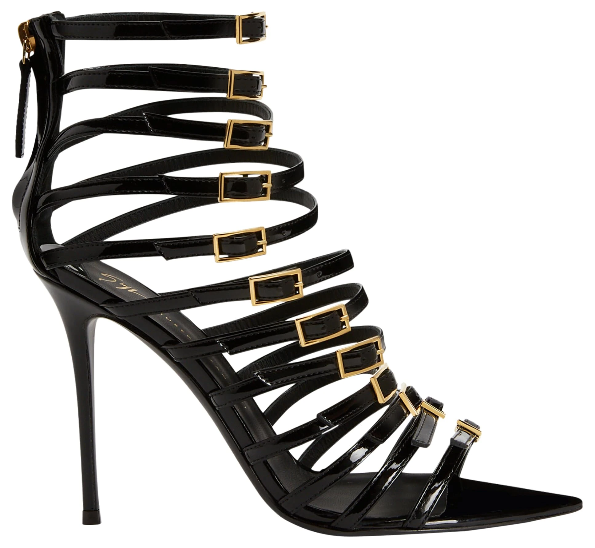 Giuseppe Zanotti, Intriigo Punk Sandals Fabric, 9, Black