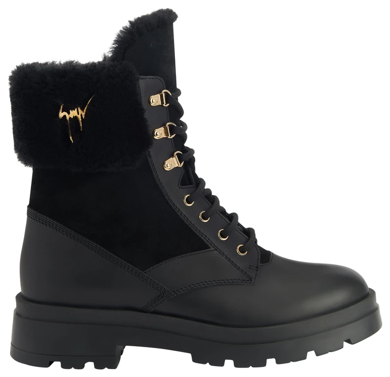 Giuseppe Zanotti, Jaure Leather Boots, 12, Black