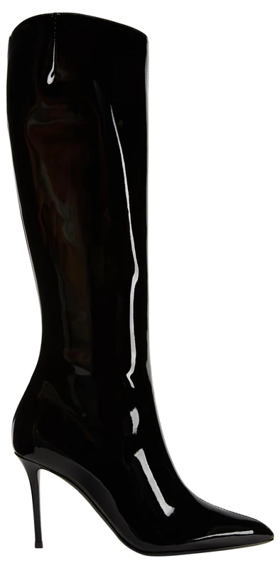 Giuseppe Zanotti Brytta Fabric Boots - Black Stiletto Heel, 1.5"