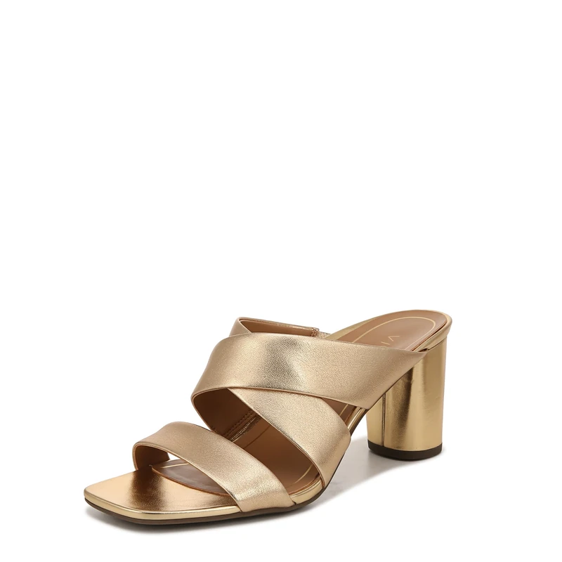 Vionic Women's Merlot Slide Sandal, Gold Metallic Leather, 4 UK