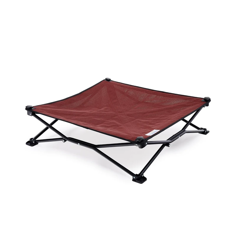 Coolaroo On The Go Cooling Elevated Dog Bed, Portable for Travel & Camping, Collapsible for Storage, Medium, Brick
