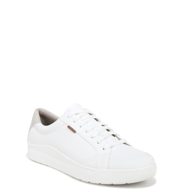 Dr. Scholl's Shoes Men's Time Lace Up Sneaker, White Smooth, 8 UK