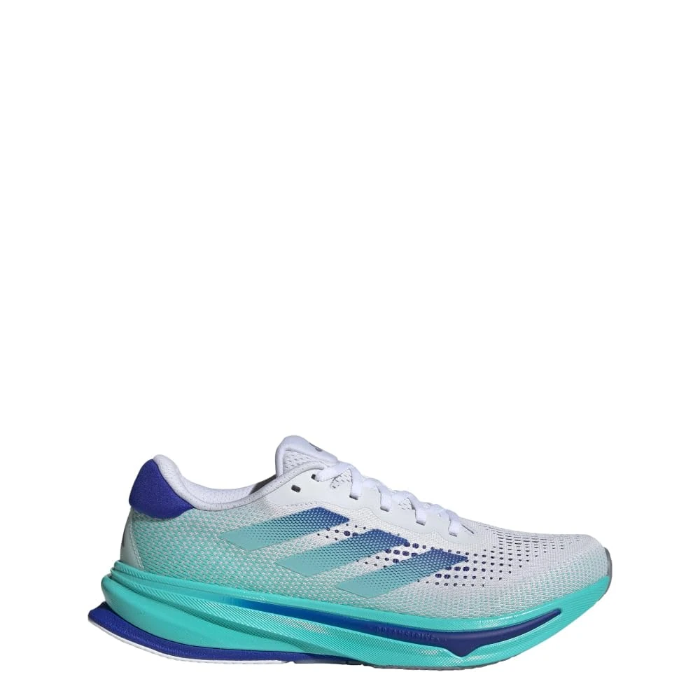 adidas Men's Supernova Rise Running Shoes Sneaker, White/Lucid Blue/Flash Aqua, 8.5 UK