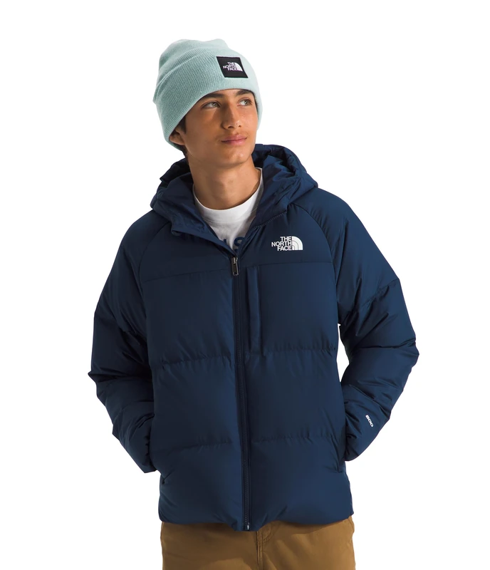 The North Face Boys Hooded Down Jacket - Summit Navy 14-16Y - Image 1