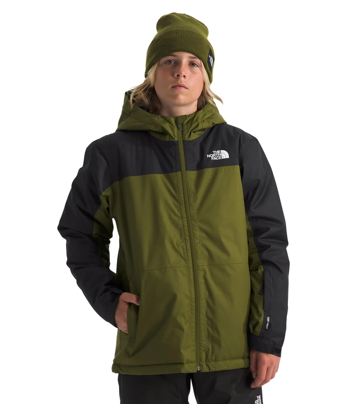The Noth Face Boy's Freedom Insulated Jacket, Forest Olive/Tnf Black, 10-12 Years