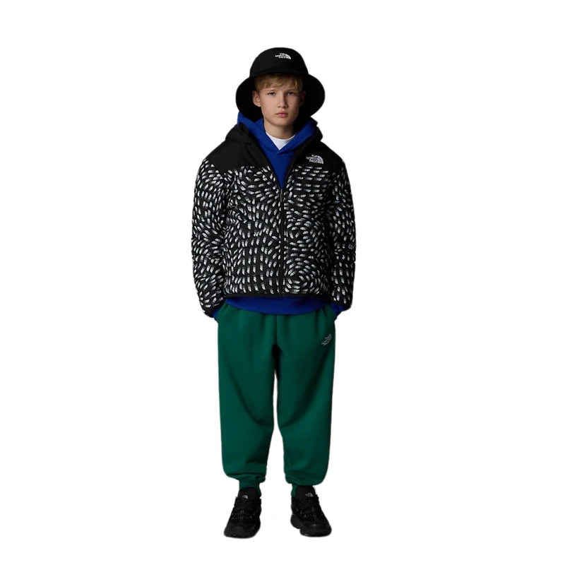 The Noth Face Boy's Reversible Shasta F/Z Hooded Jacket, Tnf Black Vector Field, 170
