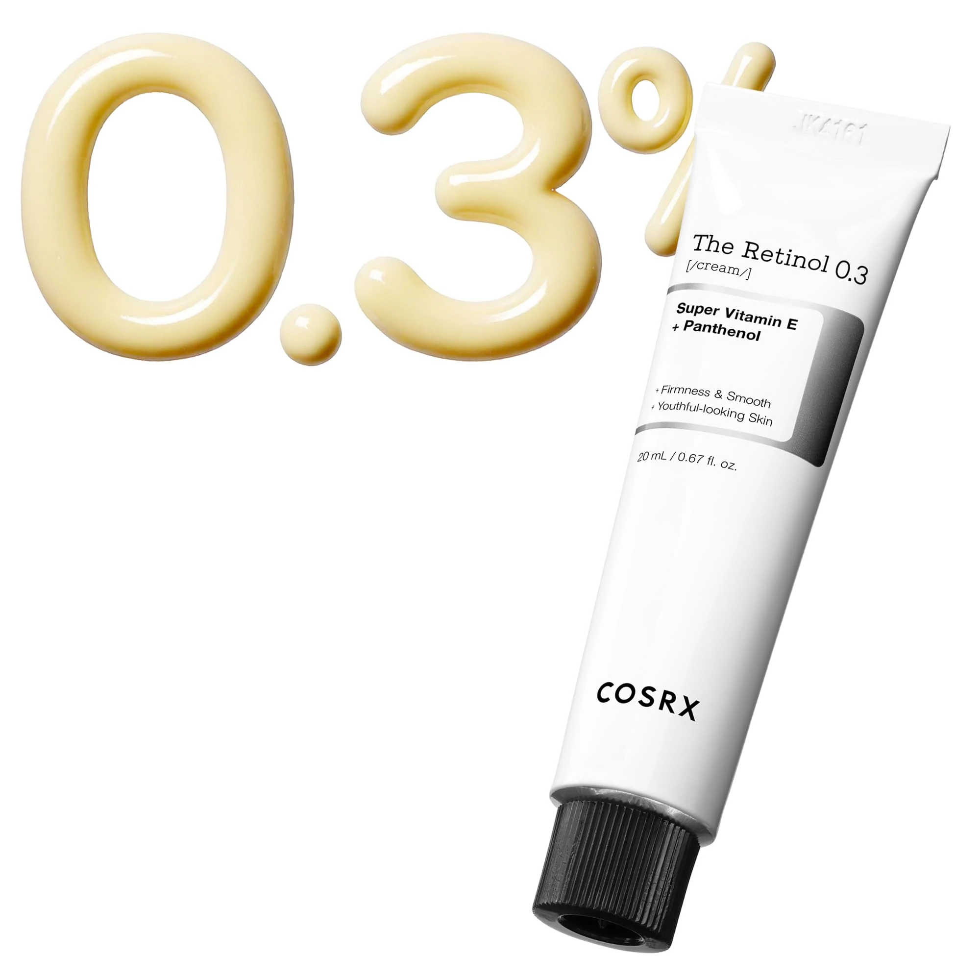 COSRX The Retinol 0.3 Cream, Anti-Aging Face Cream with Highly Concentrated Retinol for Fine Lines, Wrinkle Reduction, Skin Renewal, Firming and Brightening, Safe for Eye and Neck Korean Skincare 20ml