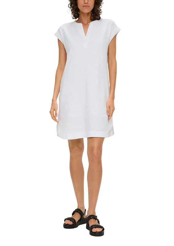 s.Oliver Women's 2146999 Dress, White 0100, 12