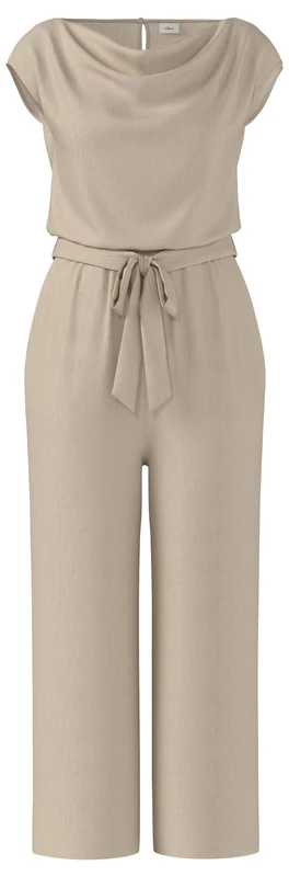 s.Oliver BLACK LABEL Women's 2150802 Jumpsuit, Brown 8120, 18