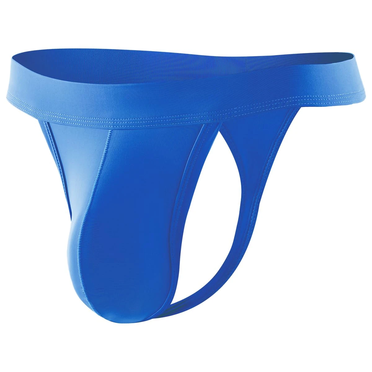 Casey Kevin Men's Thong Sexy Underwear Low Rise Seamless Thongs G-String Pouch Underwear Bulge Tanga Briefs Male Bikini Underpants,Blue,XL