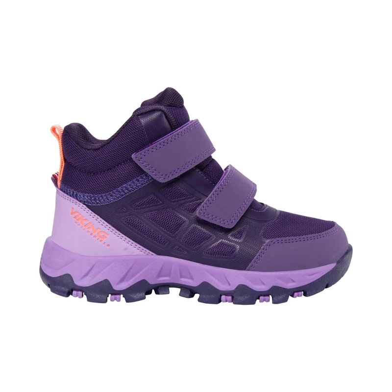 Viking Unisex Children's Track Mid Wp 2V Walking Shoe, Aubergine Lilac, 1.5 UK Child