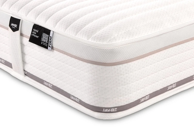 JAY-BE Truecore Hybrid 2200 Single Bed Mattress, 3ft, 23cm Thick, e-Pocket Sprung, Medium Firm Mattress, Sustainably Made in the UK (190 x 90 x 23cm)