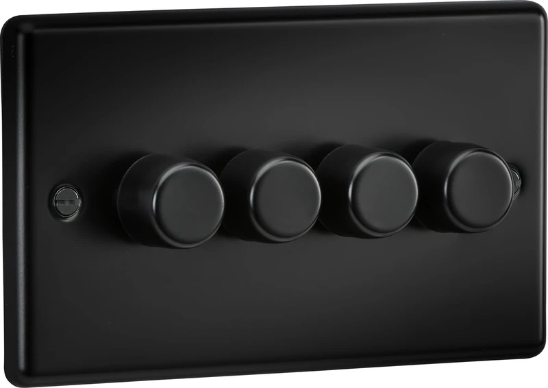 Knightsbridge 4G 2 Way 10-200W (5-150W LED) Intelligent dimmer - Matt Black