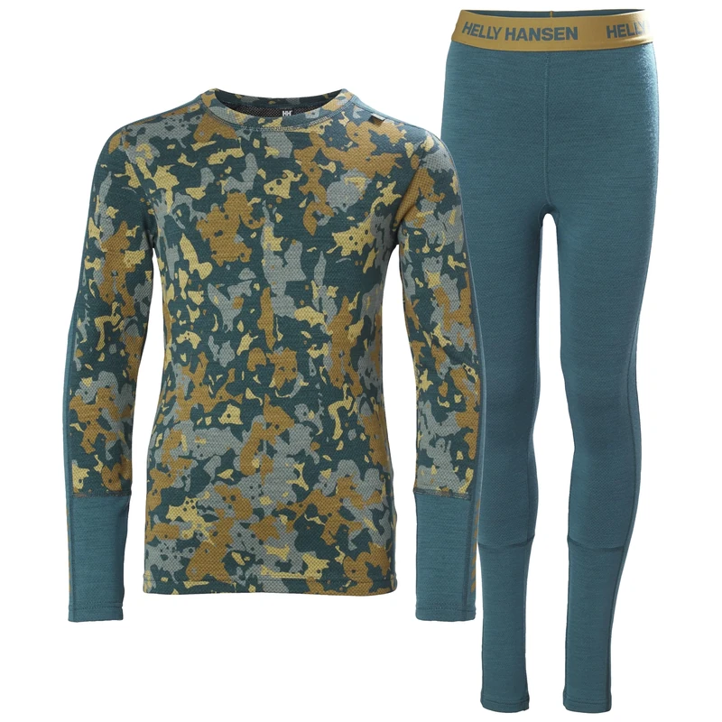Helly Hansen Juniors' Graphic LIFA® Merino Base Layer Set