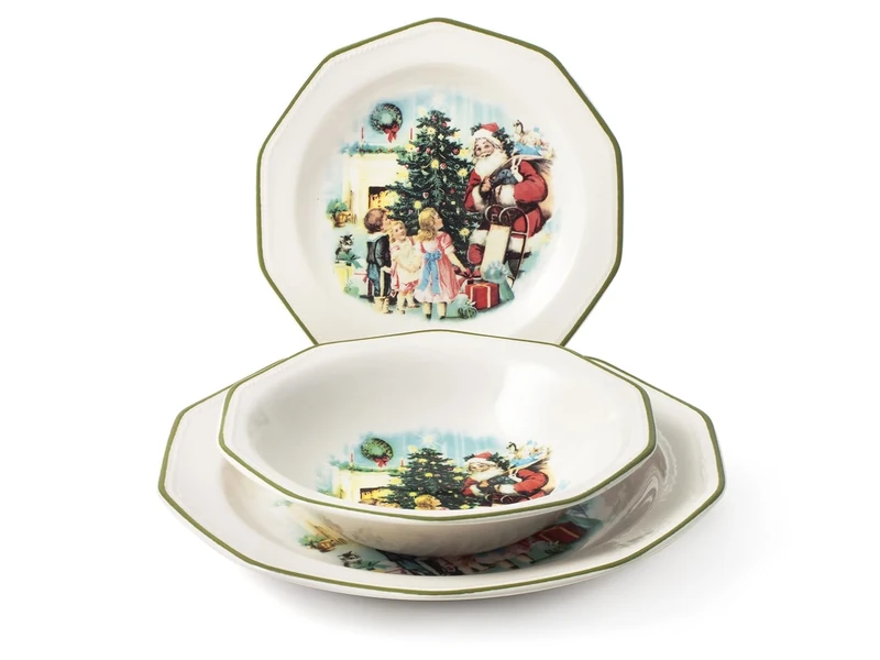 H&h Christmas Cheer 18-Piece Dinner Set